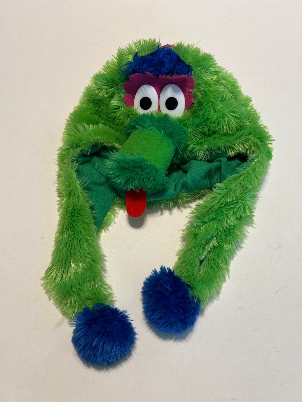 MLB Genuine Merchandise Phillie Phanatic Beanie Cap Hat Ear Flaps Lined OSFM